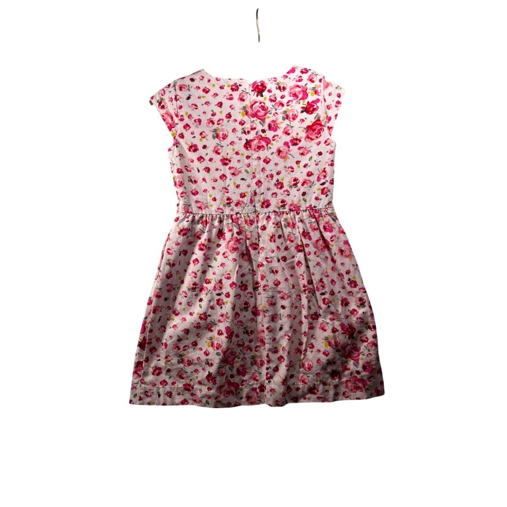 Gap Kids Girls Pink Floral Print Cap Sleeve Dress Size M